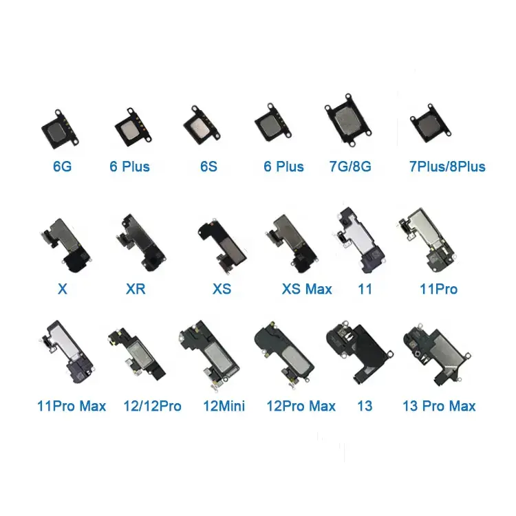 Offre Spéciale pièces de téléphone portable 5 6 6S 7 8 Plus câble flexible de haut-parleur d'oreille petites pièces pour iPhone X Xr Xs Max 11 12 13 mini 14 Pro Max