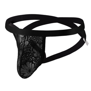 Jockstrap da Uomo a Vita Bassa in Nylon Lavorato a Maglia, Sexy Slip Doppio con Pizzo e Rete Traforata, Traspirante, Lavabile a Mano - Product Image 5