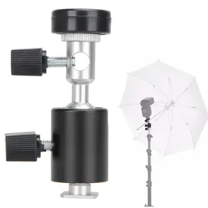 Camera Flash Hot Shoe Adapter Paraplu Houder Light Stand Beugel Type C Fotografie Atudio Accessoires