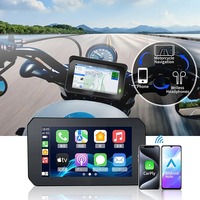Inalámbrico Carplay motocicleta Android Auto navegación GPS pantalla impermeable IPX7 Dashcam moto cámara con pantalla táctil de 5 pulgadas