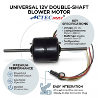 Moteur de soufflerie électrique universel 3 vitesses 12V/24V pour climatiseur automobile, pièce de rechange AC.117.238, pour ventilateur de refroidissement et de chauffage.