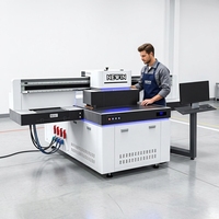 NEWIN I3200 Ricoh/ I3200 Printer Inkjet UV Flatbed Otomatis Kecepatan Tinggi PVC/Kaca/Kayu/Plastik/Akrilik-Label/Kartu Kustom