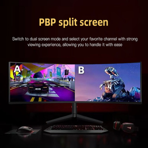 จอภาพสำหรับเล่นเกมแบบโค้งขนาด5K 60Hz 144Hz 49นิ้วหน้าจอกว้างพิเศษจอแสดงผล HDR สำหรับคอมพิวเตอร์ตั้งโต๊ะจอภาพ LCD ไฟ LED แสงไฟ RGB - Product Image 4