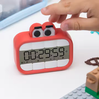 Timer dapur elektronik Quartz Modern, dengan penghitung mundur senyap, dilengkapi Timer memasak, lampu malam warna-warni untuk siswa