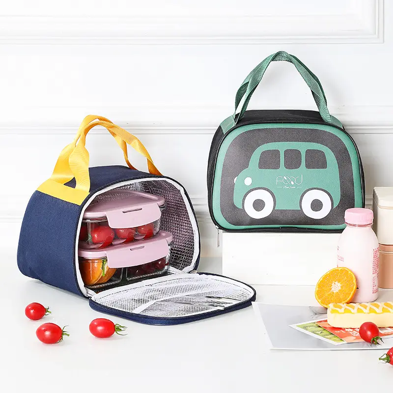Factory OEM Wholesale Portable Kids Thermal Lunch box Insulated Soft Cooler Tote to School