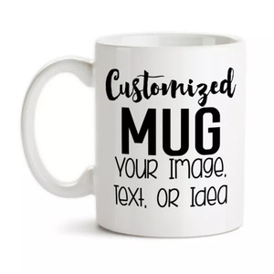 Custom Ceramic Coffee <b>Mug</b> 330ml White Solid Color With Handle For Tea Giveaways - Product Image 4