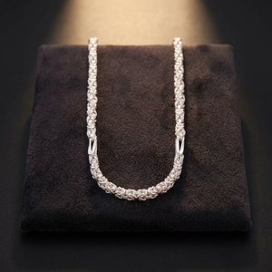 Men's Trendy Silver Link <b>Chain</b> <b>Necklace</b> Fine Link <b>Chain</b> for a Stylish Look - Product Image 2
