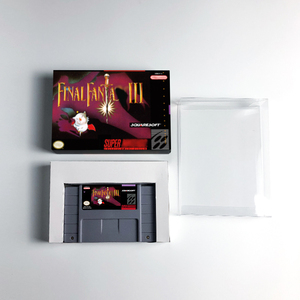 Cartucho de juego <span class=keywords><strong>Final</strong></span> <span class=keywords><strong>Fantasy</strong></span> III + caja NTSC versión cartucho de juego de consola de videojuegos de 16 bits para SNES - Product Image 1
