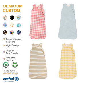 Saco de Dormir Orgánico de Bambú para Bebé, Sin Mangas, con Certificación GOTS, Personalizado, Ecológico, Ropa para Recién Nacidos - Product Image 1