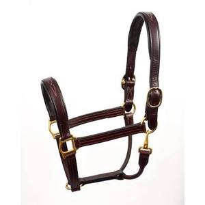 Haute qualité - Licol pour cheval en cuir de vache - Licol pour cheval fait main en laiton massif avec finition nickelée - Product Image 2