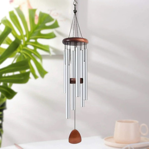 Carillon éolien en métal de 26 pouces à 6 tubes, décoration suspendue, 5 couleurs, pour la maison, le balcon, petit cadeau - Product Image 6