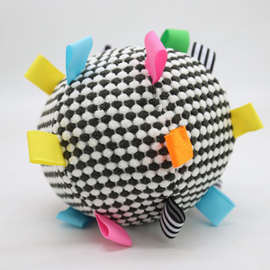 New Style Hot Sells Eco-Friendly Soft Stuffed Puppy Plush Interactive <b>Dog</b> Squeaky <b>Ball</b> Toy with Tags Indoor Use - Product Image 2