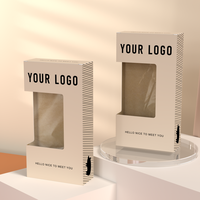 Boîte d'emballage pliable pour chaussettes, vente en gros d'usine, design simple, boîte en carton personnalisée pour chaussettes avec fenêtre