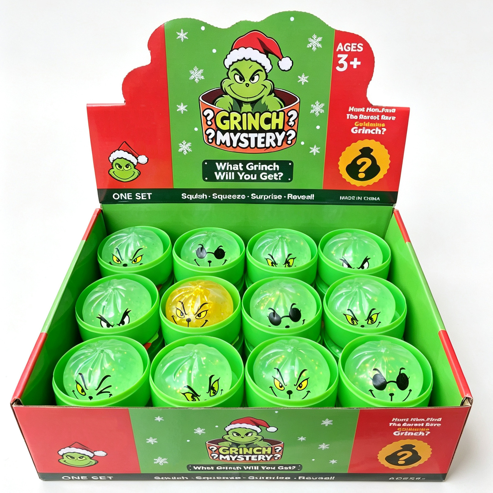 Christmas Grinch bun(5.5cm)