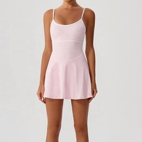 Tenue de sport pour femme, couleur contrastée, mini-robe plissée, tennis, fitness, gym, sport, golf, pickleball, vêtements de sport, robe avec poche pour short