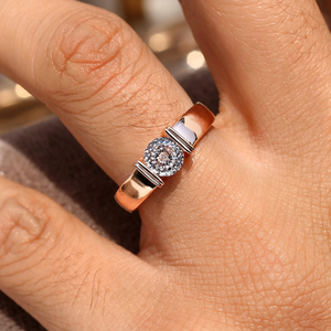 Rose Gold Oval Cut Diamond Engagement <b>Ring</b> Tension Setting Classic Women's Fine Jewelry - Product Image 3