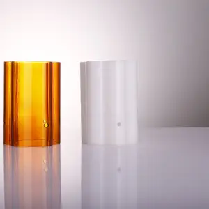 Borosilicato colorato 3.3 tubo di vetro prugna fiore a forma di a coste tubo di vetro
