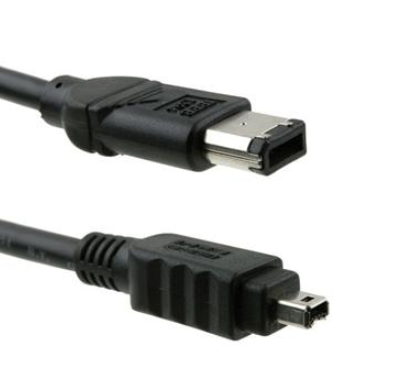 FireWire Cable (IEEE 1394) with 6-pin and 4-pin Connectors