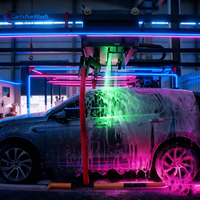 Lave-Auto Entièrement Automatique 24h/24 et 7j/7, Rapide (3-7 Min) avec Système Mousse et Cire, Idéal pour Centres d'Esthétique Automobile et Aires de Service Routières