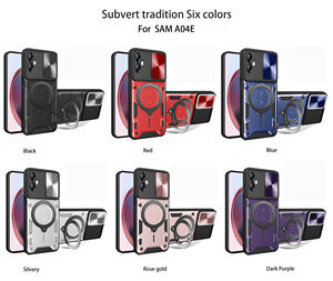 Funda para <span class=keywords><strong>Samsung</strong></span> <span class=keywords><strong>Galaxy</strong></span> A04E/A04/A04S ventana deslizante Cámara protectora a prueba de golpes soporte de anillo de lujo funda para teléfono móvil - Product Image 2