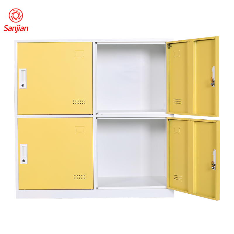 Современный Стиль Одежда Обувь для хранения школы металлический шкафчик с 4 дверями