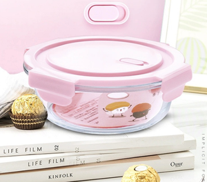 Lunch Bento Lunch Box Container Wholesale Microwave Oven Used Rectangle Lunch Bento Boxes Clear Borosilicate Glass Food Storage Container With Airtight Lid