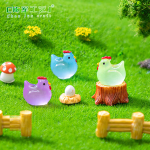 Nouveau produit de Weijs, le petit coq lumineux, accessoires décoratifs mignons pour aménagement paysager DIY, résine pour micro-paysages - Product Image 3