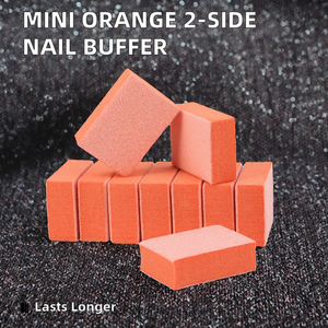 Bloque Pulidor de Uñas Mini de Doble Cara 80/100 de <span class=keywords><strong>EVA</strong></span> Naranja para Manicura - Product Image 2