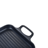 JEETEE Pots de gril rectangulaires personnalisés Barbecue antiadhésif Corée ustensiles de cuisine en aluminium Bbq Grill Pan Griddle Outdoor Cookware
