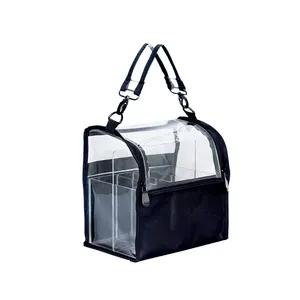 Women/makeup Simple and transparent travel toiletry cosmetic bag zipper Toiletry pvc waterproof storage bag