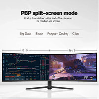 Monitor de Juegos Curvo Profesional OEM de 49 Pulgadas, 165Hz, 5K 5120x1440, HVA Q495K-OEM, Marca Personalizada para PC