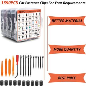 1595 pièces de clips de fixation pour voiture et kit de garniture de panneau de porte, rivets de pare-chocs en nylon pour Ford, Toyota, Chevrolet, BMW, Benz, Audi, <span class=keywords><strong>Nissan</strong></span> - Product Image 4