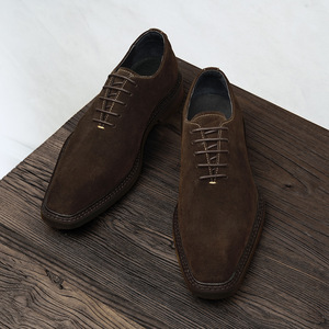 Zapatos formales de cuero para negocios, nuevo estilo, cuero genuino, gamuza, cuero suave británico, sencillos y casuales, antideslizantes - Product Image 2
