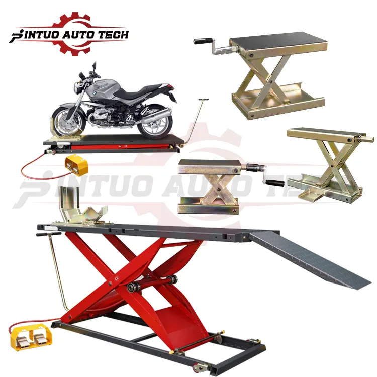 cheap price hydraulic/ air scissor motorcycle lift table for garage equipment