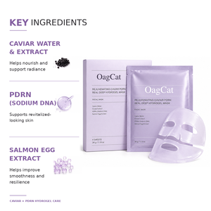 Mascarilla Facial <span class=keywords><strong>de</strong></span> Hidrogel con <span class=keywords><strong>Caviar</strong></span> <span class=keywords><strong>de</strong></span> Lujo y PDRN, Reafirmante Profunda, Potenciadora <span class=keywords><strong>de</strong></span> Luminosidad, Rejuvenecedora, Antienvejecimiento, con Biocolágeno - Product Image 2