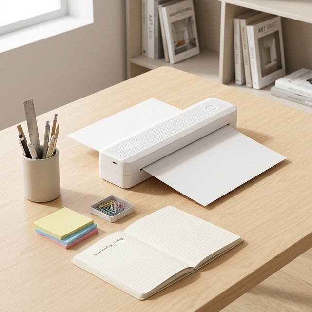 K802 Portable A4 Thermal Printer  Type-C USB Inkless Mobile Printer for Office Travel School