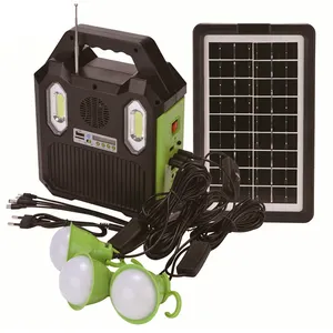 Fabricant de centrale solaire portable 20W Nouveau design avec lecteur MP3, radio FM/AM, bluetooth et haut-parleur IP55