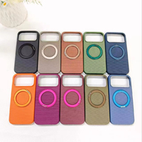 Nouvelle coque de téléphone magnétique rotative à 360° de luxe, texture en tissu tissé, support en métal, antichoc pour iPhone 18 Pro Max