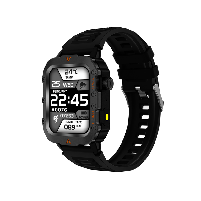 Smart Watch Q11 Men HD Large Screen BT Call Music SOS Voice Assistant Men Sports Fitness Tracker Smartwatch with Torch Light