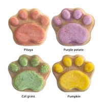 Friandises pour chats/chiens sans céréales, riches en protéines, saveur mixte poulet lyophilisé, viande brute, os, myrtille, fruit du dragon et jaune d'œuf
