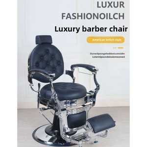 Fauteuil <span class=keywords><strong>de</strong></span> Barbier en Cuir pour Hommes avec Accoudoirs, Design Rotatif, Luxe pour <span class=keywords><strong>Salon</strong></span> <span class=keywords><strong>de</strong></span> <span class=keywords><strong>Coiffure</strong></span> et Barbier, Modèle A-028 - Source Usine Spécialisée - Product Image 2