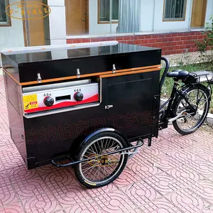 electric 3 wheel fast food trike hot-dog bike for sale street vending coffee trike