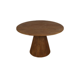 Mesa de comedor redonda clásica moderna con diseño elegante, acabado marrón y construcción resistente para uso doméstico, estilo de madera maciza - Product Image 6