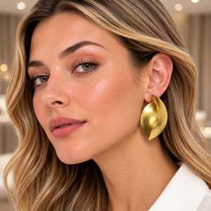 SOUMYA CREATIONS Trendy Gold Plated Brass Water Drop Shape <b>Earrings</b> for Women <b>Fashion</b> Statement Party Jewelry - Product Image 4