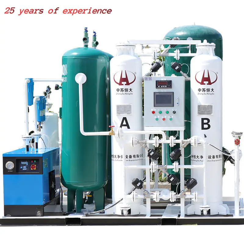 Generator oksigen industri secara terpisah menghasilkan udara tanaman lini produksi oksigen ▪