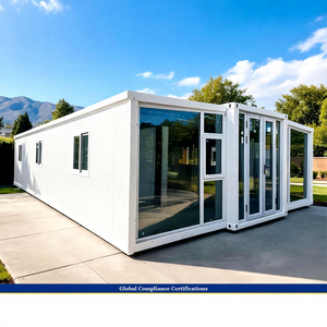 Casa Contenedor Expandible de 80x80x5mm con Riel Inferior, Lista en 3 Horas, 40Ft 30Ft 20Ft, 2 o 3 Dormitorios, Baño, Galvanizada, Tipo Bungalow - Product Image 1