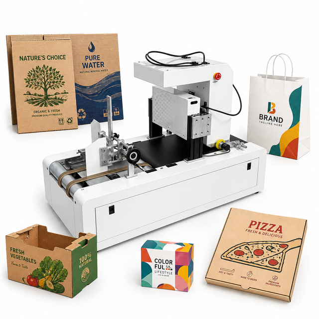 Hanjie CE Provided Single Pass UV Inkjet Printer for Cardboard Carton Box and Paper Bag Printing