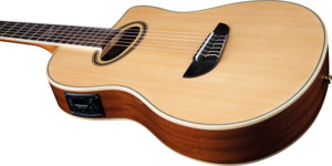 EKO GUITARS - NXT NYLON N100CE NATURAL, guitarra clásica de cuerpo delgado electrificada de alta calidad, tapa de abeto, parte posterior de caoba - Product Image 5