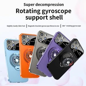 Thời Trang Xoay Từ Đứng PC Matte Cứng Điện Thoại Di Động Bìa Ống Kính Máy Ảnh Bìa Cửa Sổ Lớn 15 Pro Max Điện Thoại Trường Hợp - Product Image 2