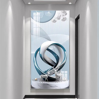 Décoration Murale Moderne HD en Gros : Peinture Abstraite Tridimensionnelle en Porcelaine de Cristal pour Hôtels et Maisons – Combinaison Tendance